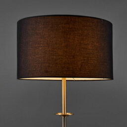 Valuelights Belmont Traditional Antique Brass Sconce Floor Lamp With Black Drum Shade - thumbnail 3