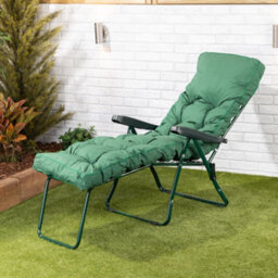 Alfresia Green Classic Sun Lounger Cushion - thumbnail 3