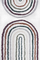 The Rugs Moodi Shaggy Multicolour Raincat Rug Runner Scandinavian Thick High Pile For Living Rooms, Bedrooms, Hallways, Kitchens - thumbnail 1