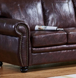 SC FURNITURE LIMITED Burgundy Leather 3 Seater Sofa Highbury - thumbnail 2