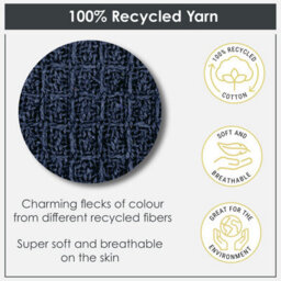 "Emma Barclay Honeycomb Throw Over Blanket 90"" X 100"" Navy" - thumbnail 2