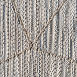 Loomed Beige Geometric Textured Woven Flatweave Easy Clean Indoor Outdoor Area Rug 120X170Cm - thumbnail 3