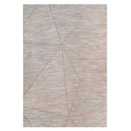 Loomed Beige Geometric Textured Woven Flatweave Easy Clean Indoor Outdoor Area Rug 120X170Cm - thumbnail 5