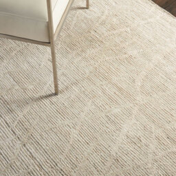 Cream Wool Luxurious Easy To Clean Plain Handmade Dining Room Bedroom And Living Room Rug -168Cm X 226Cm - thumbnail 4