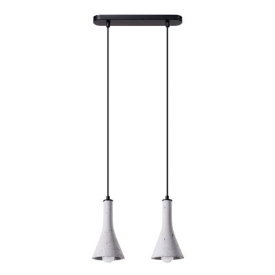 Luminosa Lighting Luminosa Rea Modern Bar Pendant Ceiling Light Concrete 2X E14 - image 1