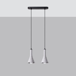 Luminosa Lighting Luminosa Rea Modern Bar Pendant Ceiling Light Concrete 2X E14 - thumbnail 2