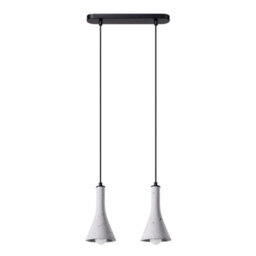 Luminosa Lighting Luminosa Rea Modern Bar Pendant Ceiling Light Concrete 2X E14 - thumbnail 1