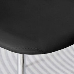 Furniturebox Set Of 2 - Corona Modern Dining Chairs - Black Faux Leather Chrome Leg Dining Chairs - Kitchen Dining Room Chairs - thumbnail 7