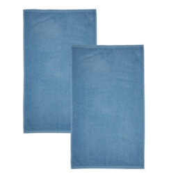 Catherine Lansfield Quick Dry Cotton 90X140 Cm Bath Sheet Pair Blue - thumbnail 3