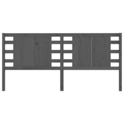 Berkfield Headboard Grey 206X4X100 Cm Solid Wood Pine - thumbnail 3