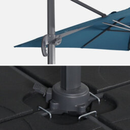 Sweeek - 3X3M Square Cantilever Parasol Falgos Duck Blue With Cover Included - thumbnail 5