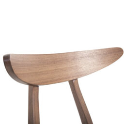 Beliani Set Of 2 Dining Chairs Lynn Wood Dark Brown/ White - thumbnail 6