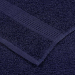 Berkfield Bath Towels 2 Pcs Navy Blue 100X150 Cm 360 Gsm 100% Cotton - thumbnail 6