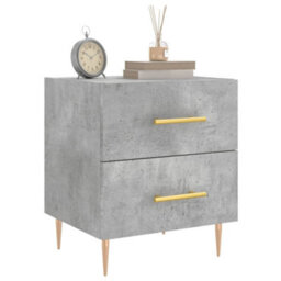 Berkfield Bedside Cabinets 2 Pcs Concrete Grey 40X35X47.5 Cm Engineered Wood - thumbnail 3