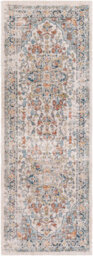 Livabliss Huntington Beach-Vintage Blue Beige Orange In- & Outdoor Rug 80 X 220 Cm Easy Care, Non Shedding