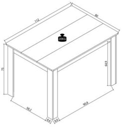 Vcm Dining Table Kitchen Table 115X80 Disalo - thumbnail 5