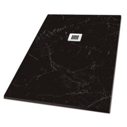 Plum&clay Pia Rectangle Black Marble Effect Shower Tray (L)1700mm (W)800mm (H)25mm - thumbnail 2