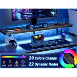 120Cm L-Shaped Corner Computer Desk Black - thumbnail 3