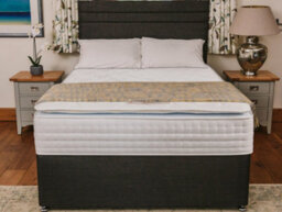 Divan Base Direct Sophia Briar-Rose Nova 1000 Pocket Sprung  Cushioned Pillow Top Memory Foam Bed Set 2Ft6 Small Single 2 Drawers Side - Naple Slate - thumbnail 3