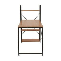 Orsina Red Pomelo Desk With Shelves,study Table With Built-In Bookcase,laminated Veneer Top Workstation For Home - thumbnail 4