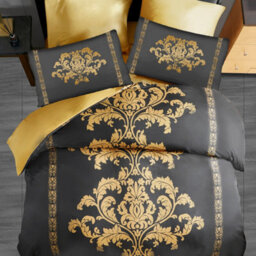 Lazzaro Damask Super King Duvet Set Ultrasoft Premium Microfiber Reversible Super King Duvet Cover With Zipper Closure - thumbnail 2