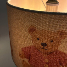 CGC Lighting Cgc Blake 45Cm Large Oatmeal Linen Pink Teddy Bear Children's Lamp Shade - thumbnail 5
