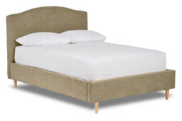 Divan Base Direct Ember Simple Shaped Fabric Bedstead Only 5Ft King- Marlow Mink