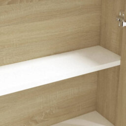 Vidaxl Bathroom Mirror Cabinet 60X15X75 Cm Mdf White And Oak - thumbnail 7