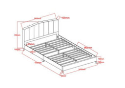 Flair Scallop Velvet Bed Frame Pink Double - thumbnail 4