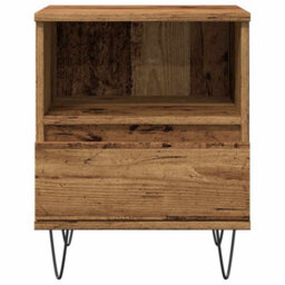 Berkfield Bedside Cabinet Old Wood 40X35X50 Cm Engineered Wood - thumbnail 4