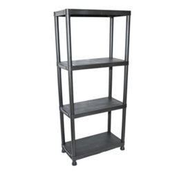 Kct Garden Tool Storage With Wheels & 4 Tier Plastic Shelving Unit For Shed Garage Organiser Holder Tidy Freestanding Accessories - thumbnail 4