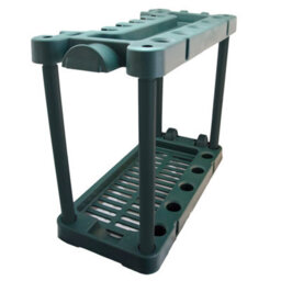 Kct Garden Tool Storage With Wheels & 4 Tier Plastic Shelving Unit For Shed Garage Organiser Holder Tidy Freestanding Accessories - thumbnail 5