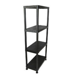 Kct Garden Tool Storage With Wheels & 4 Tier Plastic Shelving Unit For Shed Garage Organiser Holder Tidy Freestanding Accessories - thumbnail 2