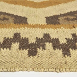 Homescapes Ravar Brown & Gold Kilim Wool Rug 120 X 170 Cm - thumbnail 4