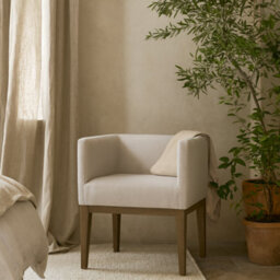 Wyld Haus Jacarei Natural Linen And Oak Accent Chair By