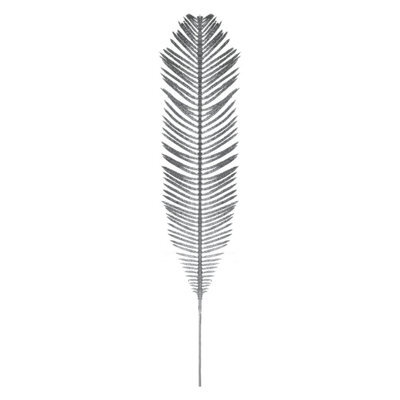 Christmas Tree Decoration Glitter Xmas Fern Ornament X 1 58Cm Silver - image 1