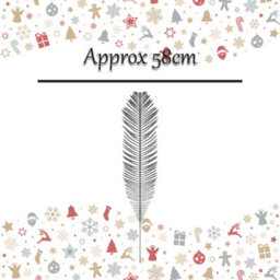 Christmas Tree Decoration Glitter Xmas Fern Ornament X 1 58Cm Silver - thumbnail 2
