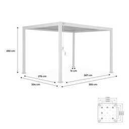 Sweeek - Louvered Pergola Aluminium 4 X 3M And A 4M Blind Anthracite - Triomphe - thumbnail 9