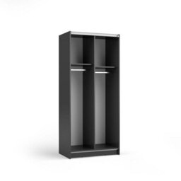 Arte Practical Black Sliding Door Wardrobe 80Cm - Mirrored, Space-Saving Storage For Modern Urban Living - thumbnail 2