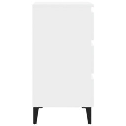 Walplus Bed Cabinet With Metal Legs White 40X35X69 Cm - thumbnail 5