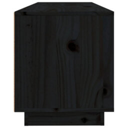 Berkfield Stylish Tv Cabinet Black 100X34X40 Cm Solid Wood Pine - thumbnail 8