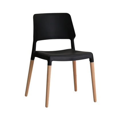LPD Riva Black Dining Chairs (Set Of 2) - Minimalist Elegance With Openwork Back - image 1