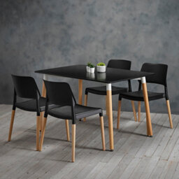 LPD Riva Black Dining Chairs (Set Of 2) - Minimalist Elegance With Openwork Back - thumbnail 3