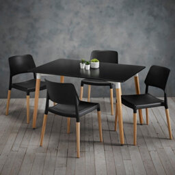 LPD Riva Black Dining Chairs (Set Of 2) - Minimalist Elegance With Openwork Back - thumbnail 4