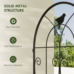 Outsunny Set Of 2 Metal Garden Trellis, Outdoor Trellis Panels, 150 X 50Cm - thumbnail 7