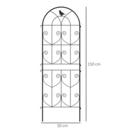 Outsunny Set Of 2 Metal Garden Trellis, Outdoor Trellis Panels, 150 X 50Cm - thumbnail 3