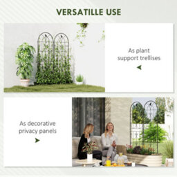 Outsunny Set Of 2 Metal Garden Trellis, Outdoor Trellis Panels, 150 X 50Cm - thumbnail 6