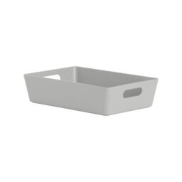 Wham Studio Etch Matt Dark White Plastic Nestable Storage Basket (H)6Cm (W)17Cm (D)17Cm