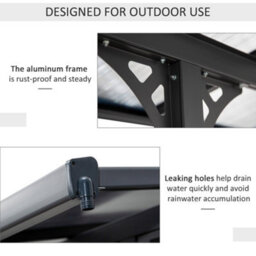 Outsunny Outdoor Patio Gazebo Pergola, Aluminum Post, 4.35 X 3 M Pc Roof - thumbnail 6