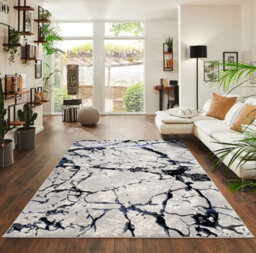 Smart Living Venice Modern Shimmer Rug - Soft Luxury For Living & Bedroom - Blue - 200 X 290 Cm - thumbnail 4